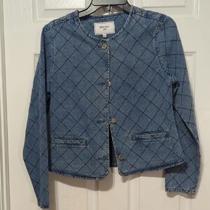 Quilted Blue Jean Jacket